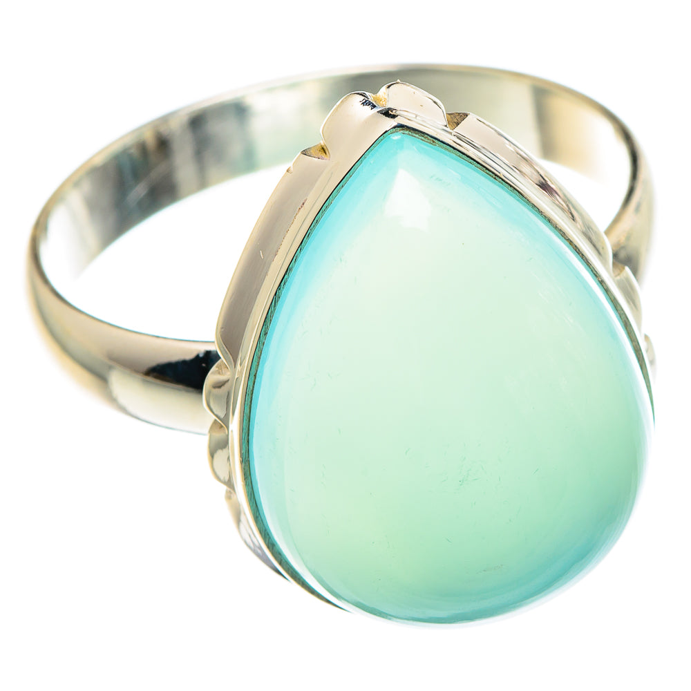Aqua Chalcedony Rings handcrafted by Ana Silver Co - RING90347