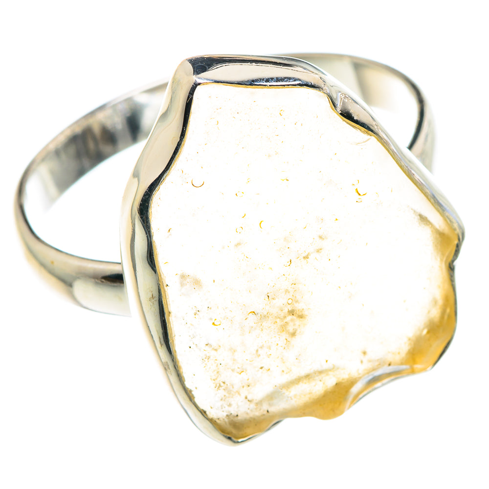 Libyan Desert Glass Rings handcrafted by Ana Silver Co - RING90360 - Photo 2