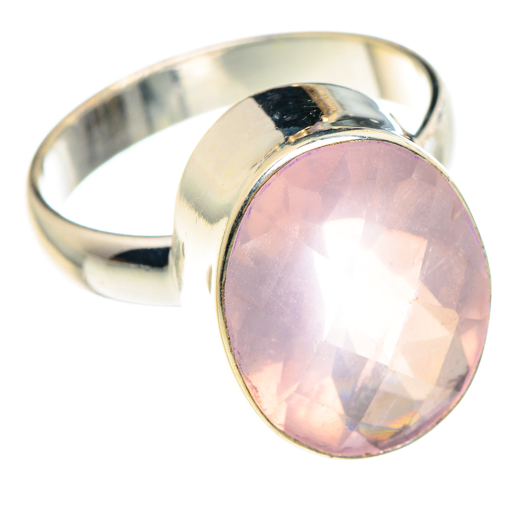 Rose Quartz Rings handcrafted by Ana Silver Co - RING90363