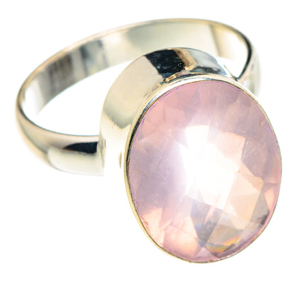 Rose Quartz Rings handcrafted by Ana Silver Co - RING90363