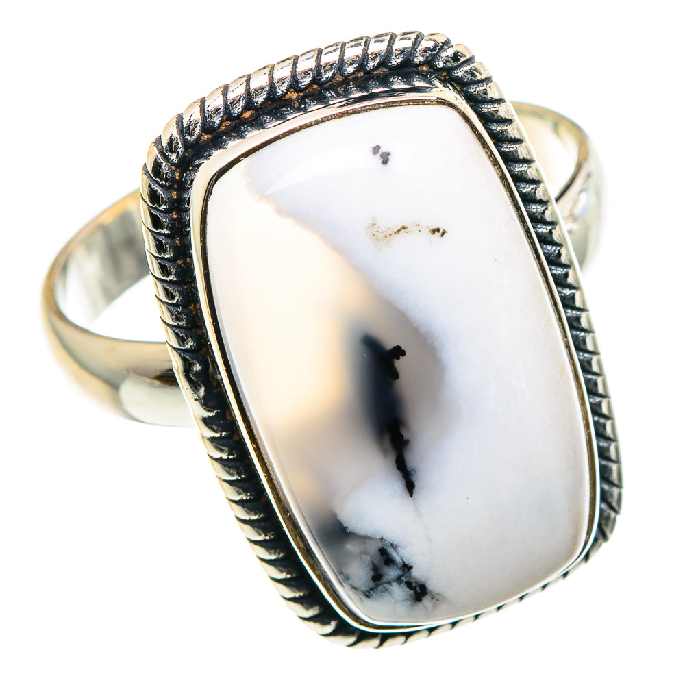 Dendritic Opal Rings handcrafted by Ana Silver Co - RING90400