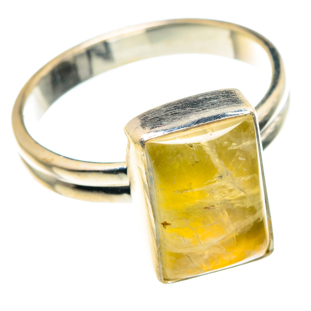 Yellow Moonstone Rings handcrafted by Ana Silver Co - RING90404