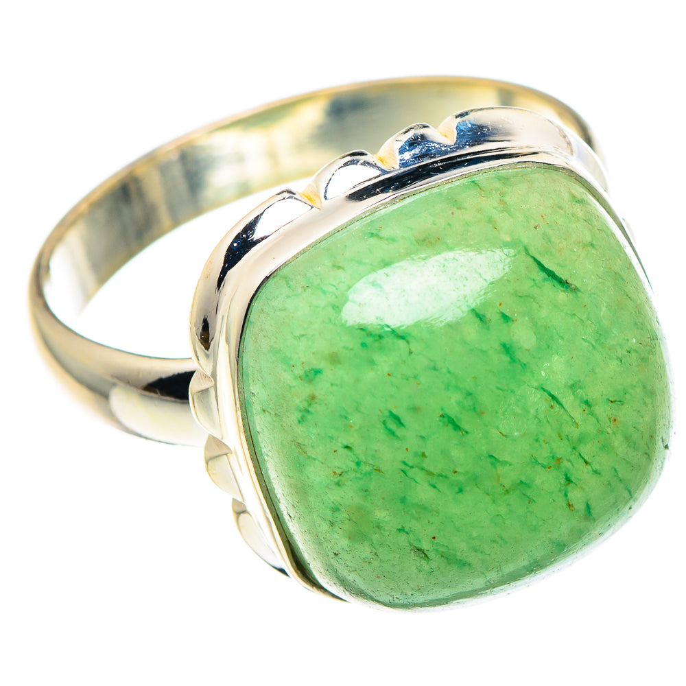 Green Aventurine Rings handcrafted by Ana Silver Co - RING90412 - Photo 2