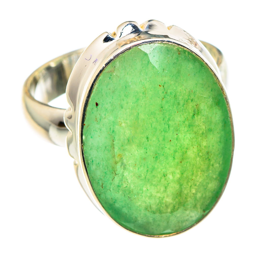 Green Aventurine Rings handcrafted by Ana Silver Co - RING90414