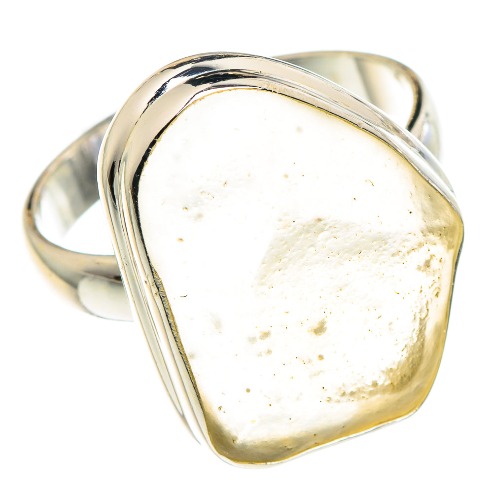 Libyan Desert Glass Rings handcrafted by Ana Silver Co - RING90416 - Photo 2