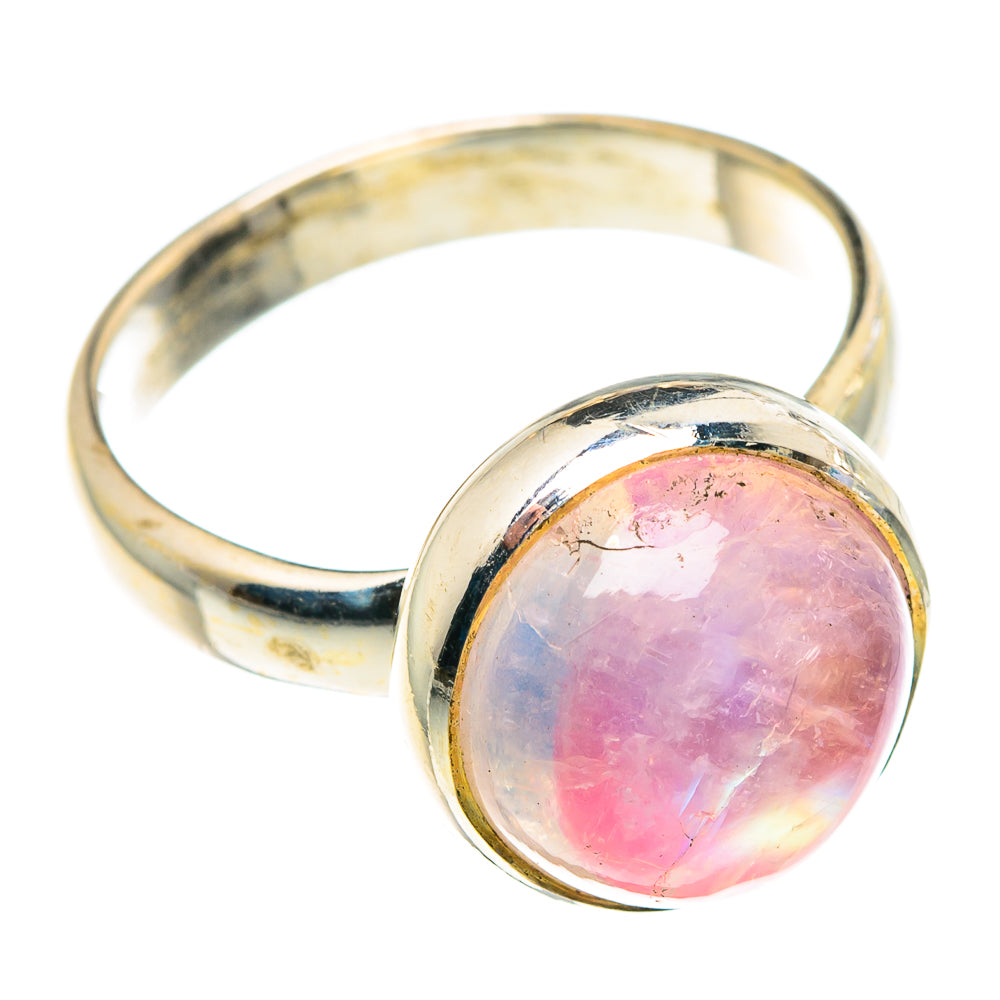 Pink Moonstone Rings handcrafted by Ana Silver Co - RING90420