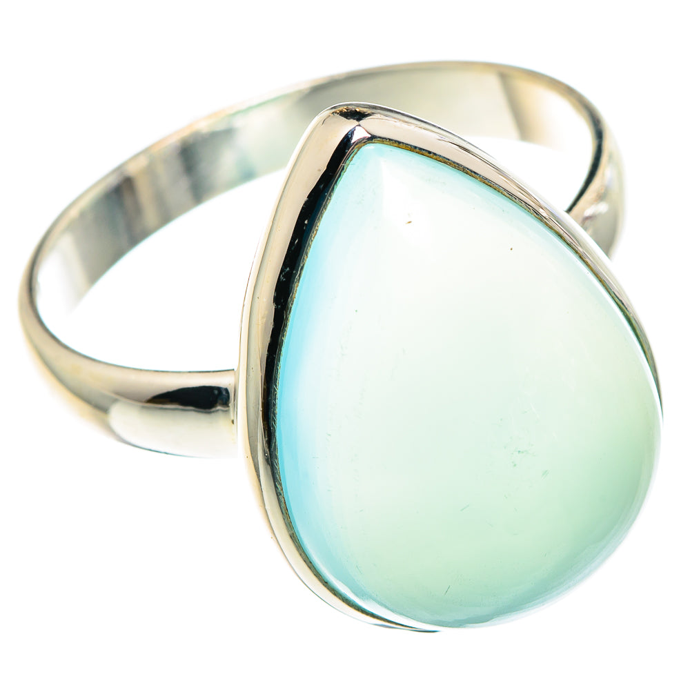 Aqua Chalcedony Rings handcrafted by Ana Silver Co - RING90430