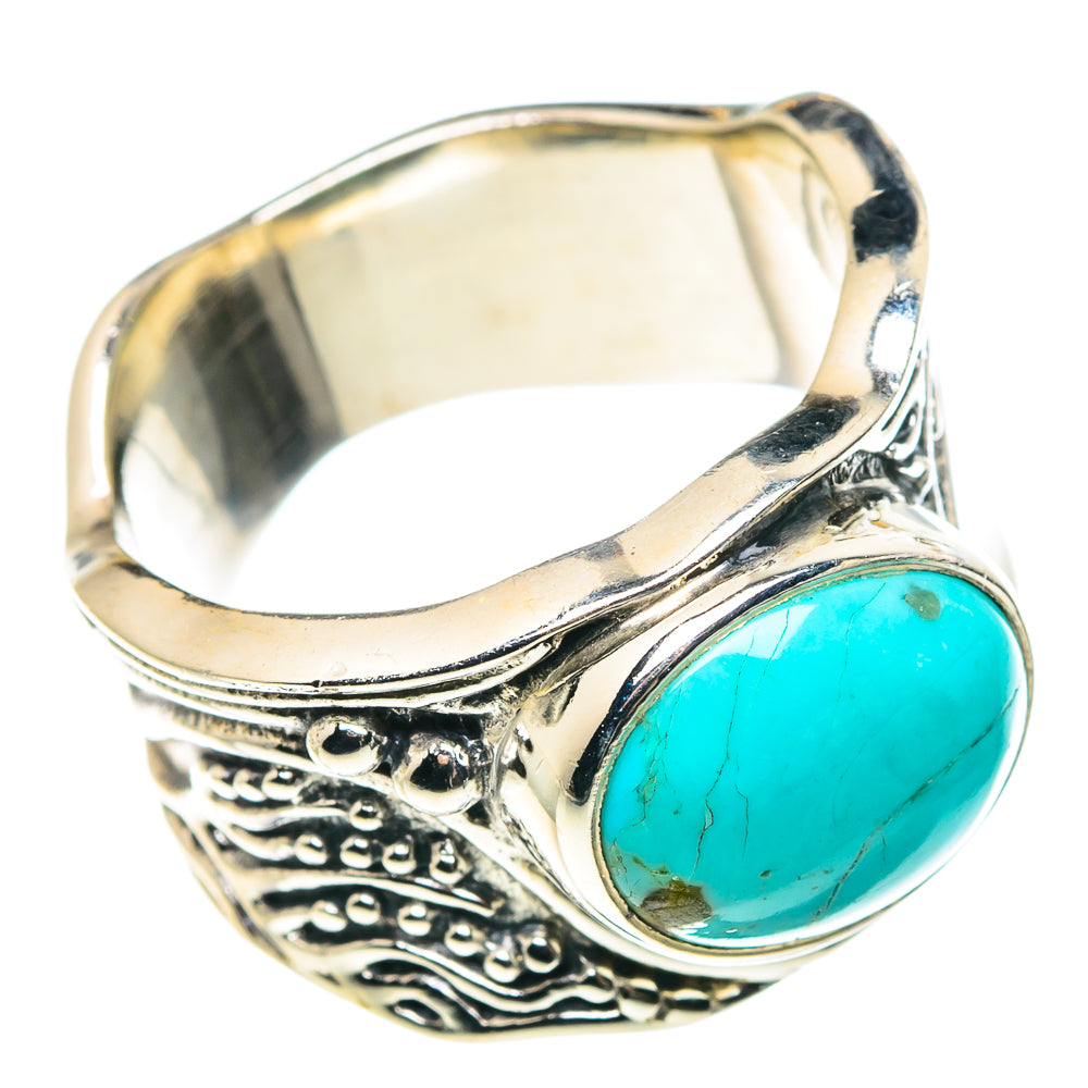 Tibetan Turquosie Rings handcrafted by Ana Silver Co - RING90435