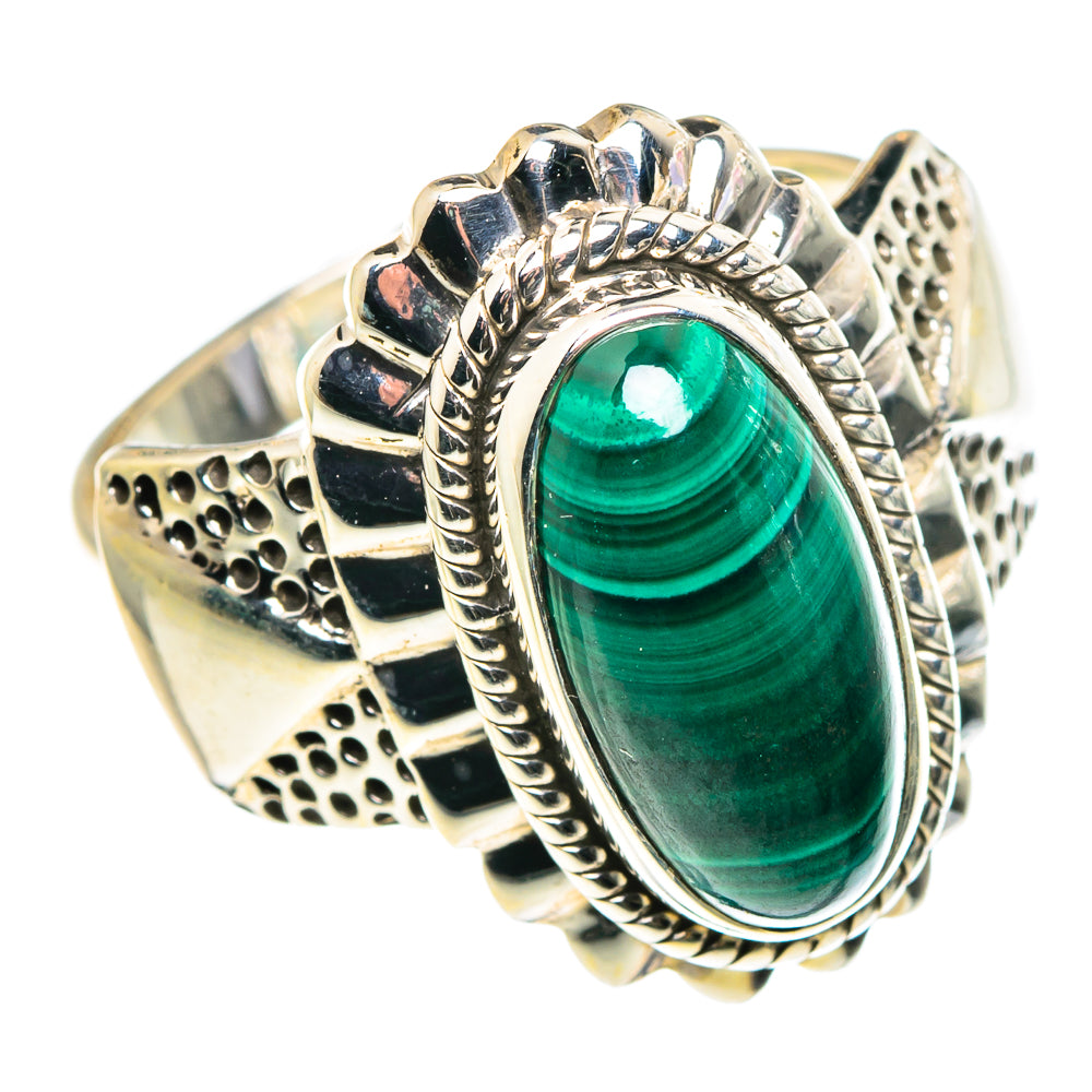 Malachite Rings handcrafted by Ana Silver Co - RING90436