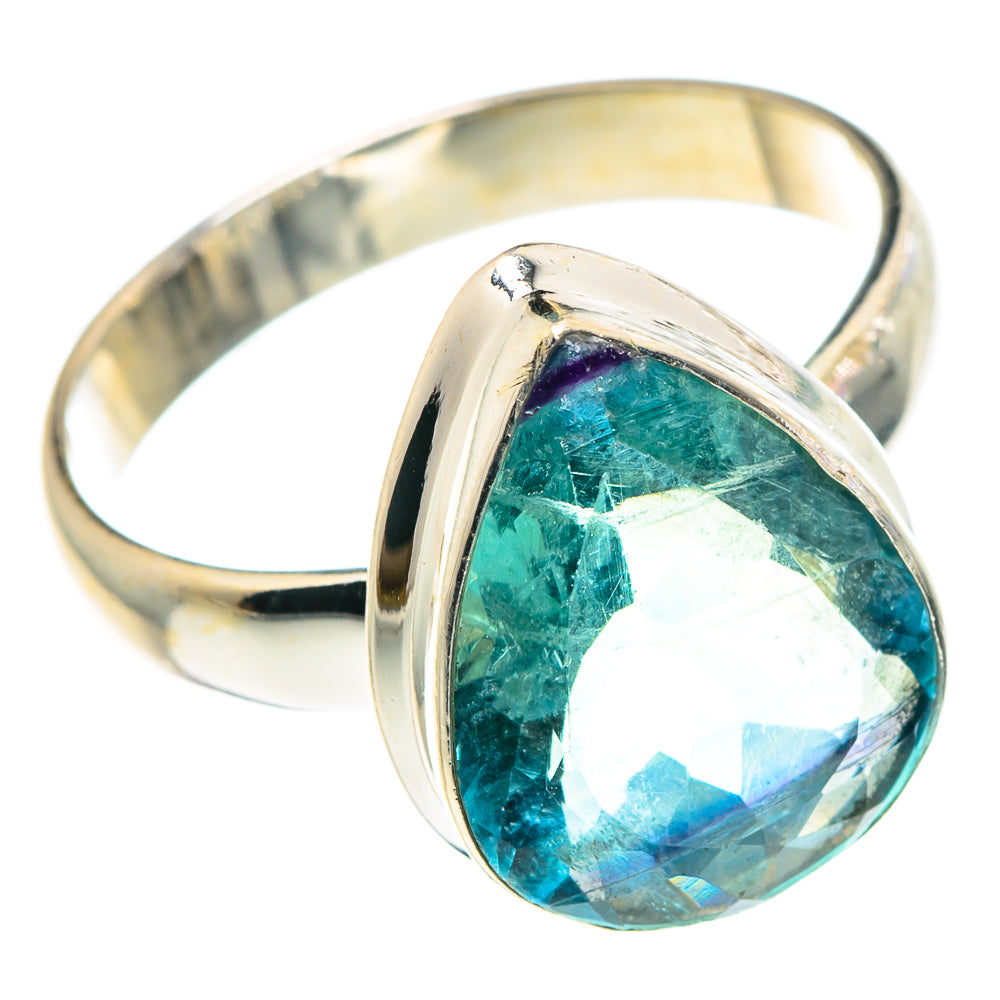 Blue Fluorite Rings handcrafted by Ana Silver Co - RING90437