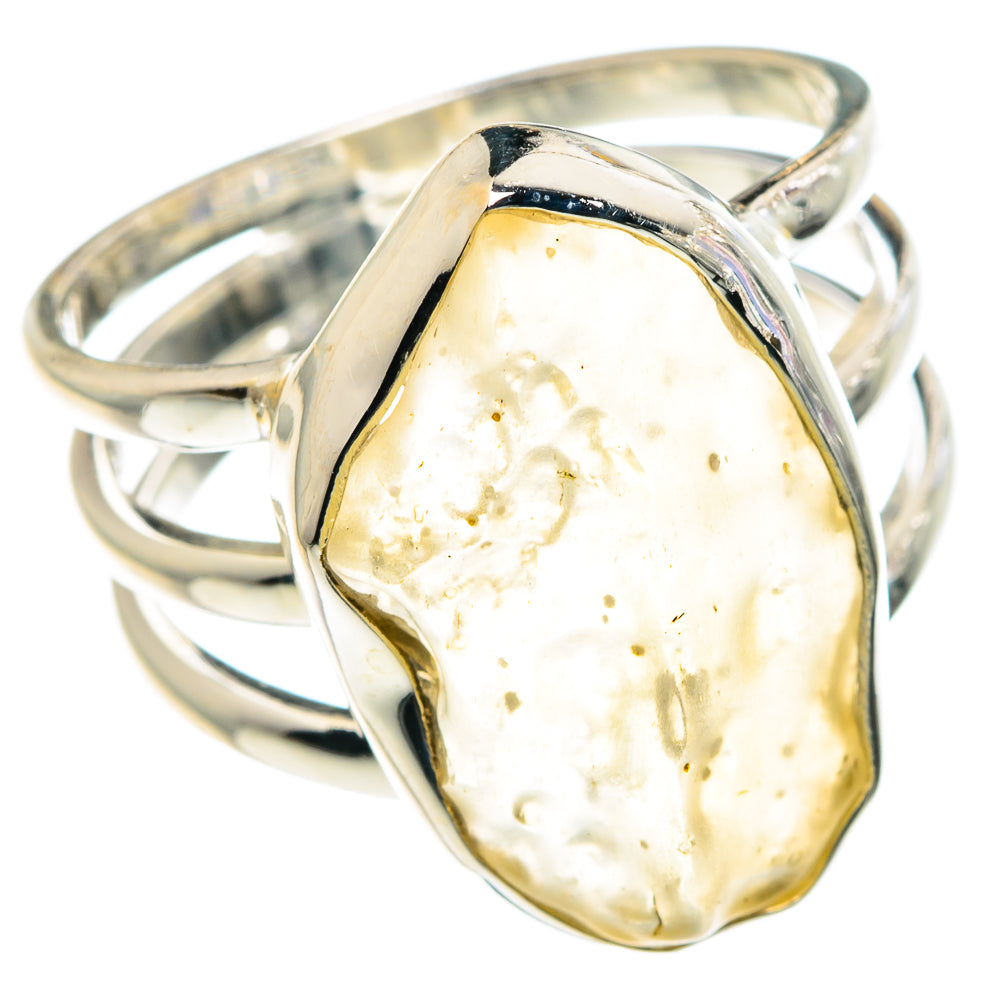 Libyan Desert Glass Rings handcrafted by Ana Silver Co - RING90441 - Photo 2