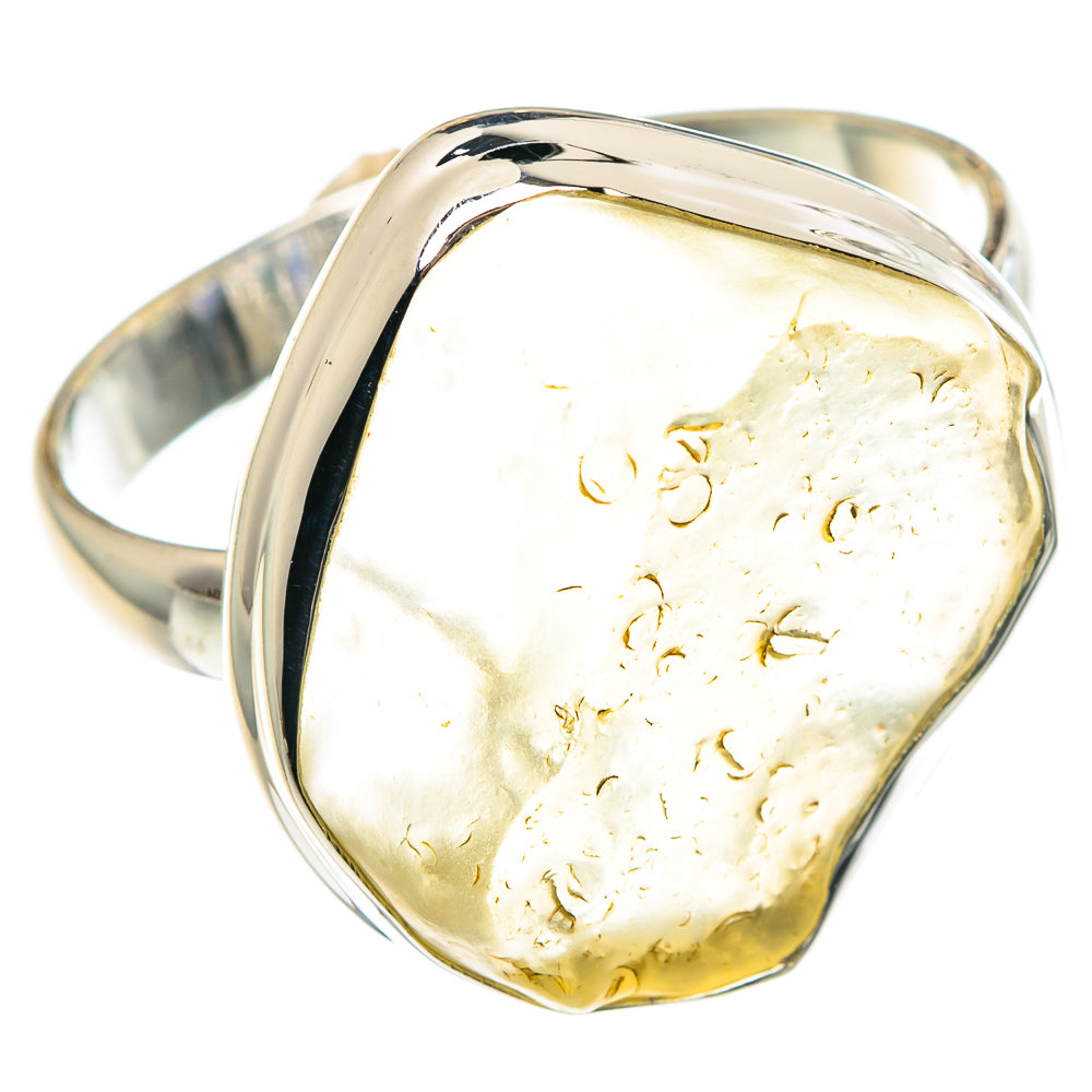 Libyan Desert Glass Rings handcrafted by Ana Silver Co - RING90442 - Photo 2