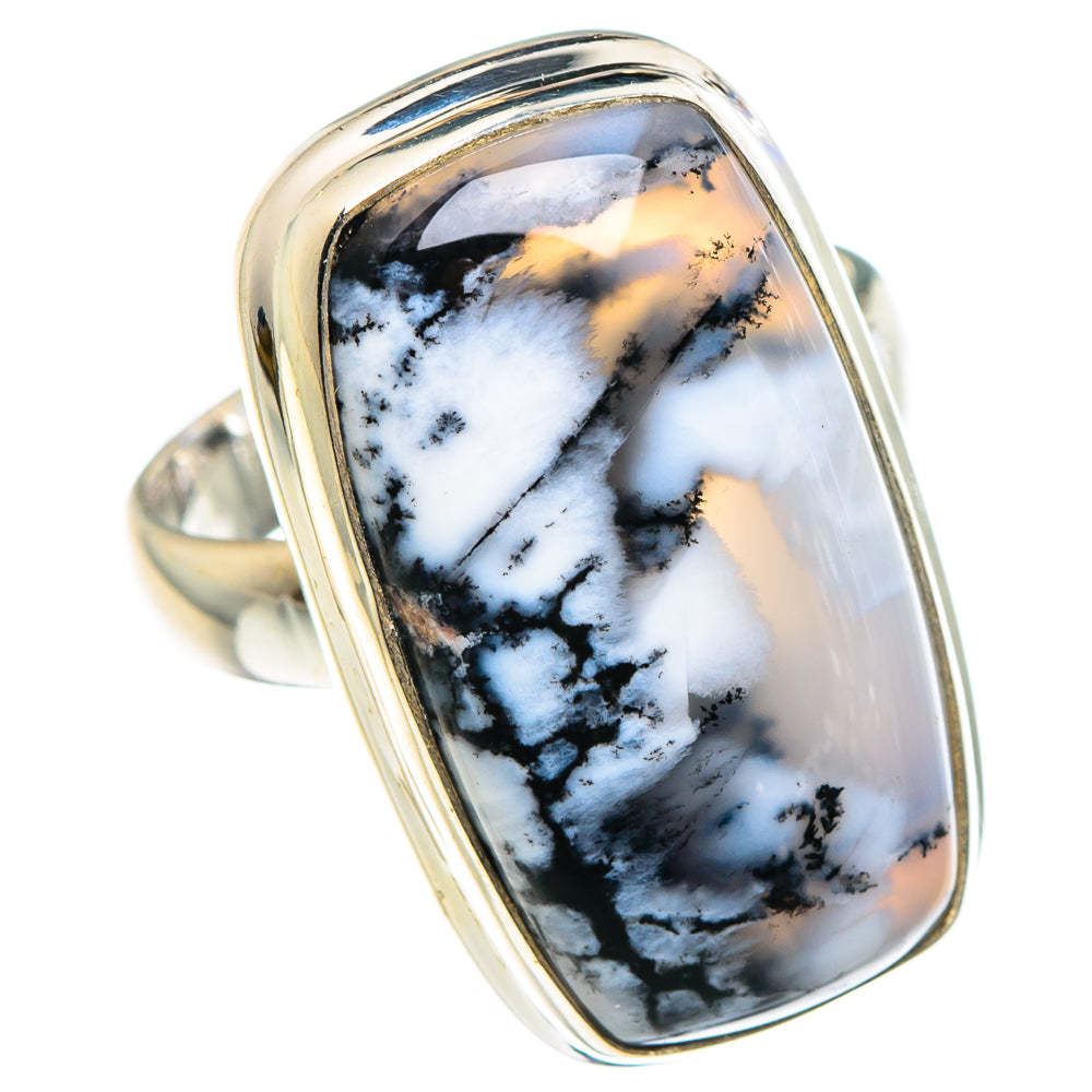 Dendritic Opal Rings handcrafted by Ana Silver Co - RING90452