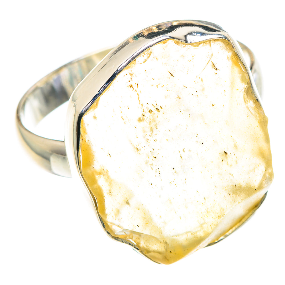 Libyan Desert Glass Rings handcrafted by Ana Silver Co - RING90468 - Photo 2