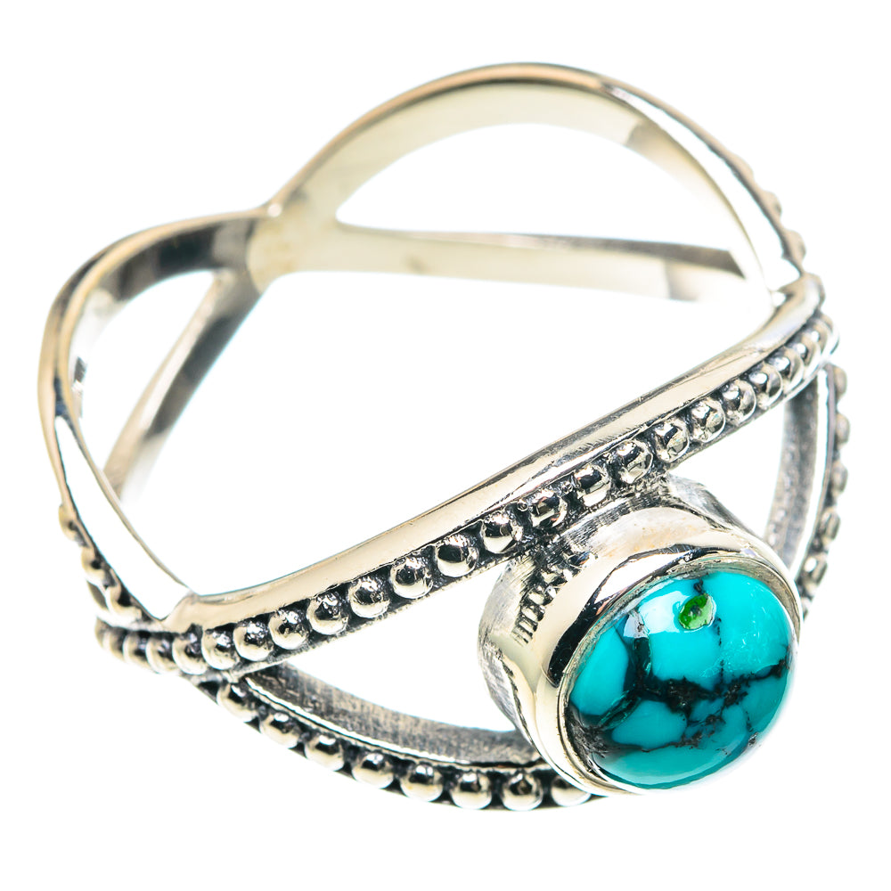 Tibetan Turquosie Rings handcrafted by Ana Silver Co - RING90472