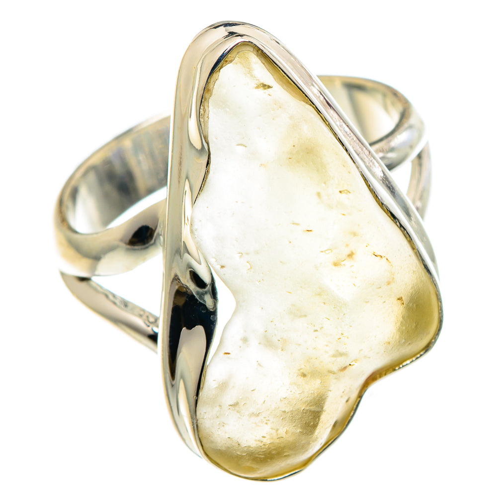 Libyan Desert Glass Rings handcrafted by Ana Silver Co - RING90481 - Photo 2