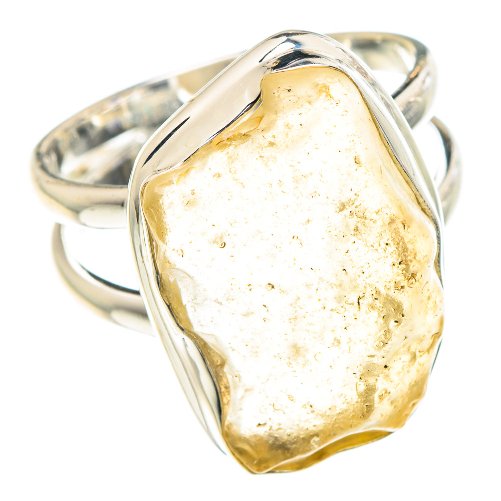 Libyan Desert Glass Rings handcrafted by Ana Silver Co - RING90483