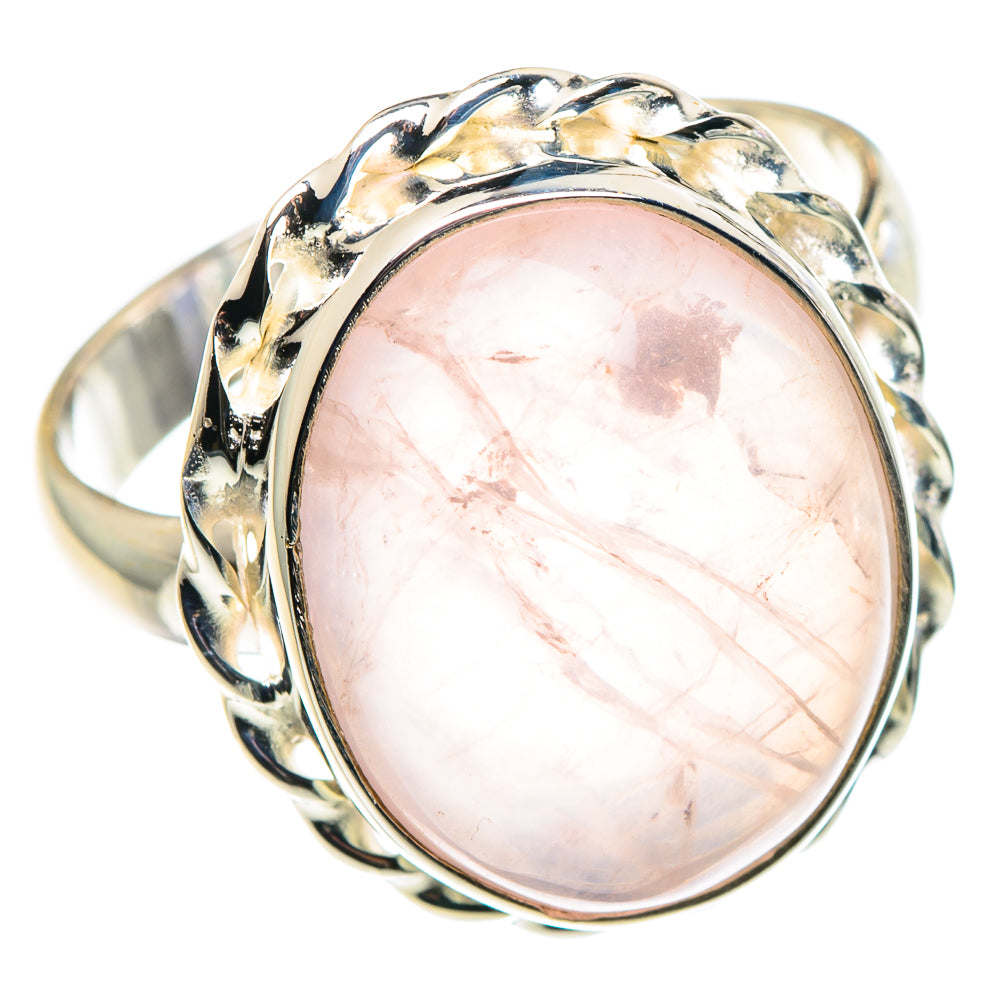 Rose Quartz Rings handcrafted by Ana Silver Co - RING90487
