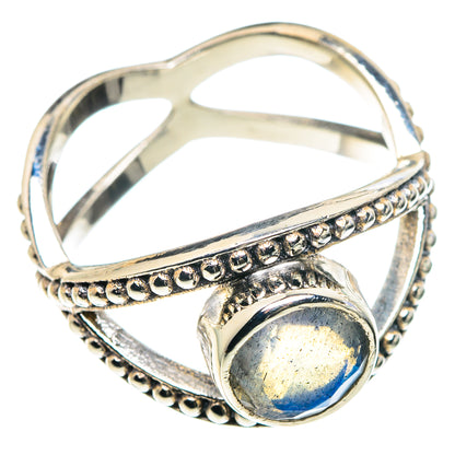 Rainbow Moonstone Rings handcrafted by Ana Silver Co - RING90495
