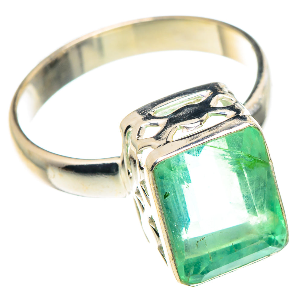 Green Fluorite Rings handcrafted by Ana Silver Co - RING90507