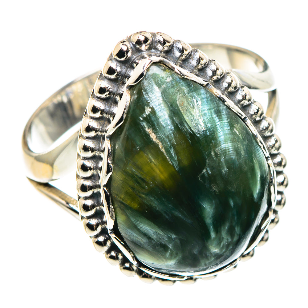 Seraphinite Rings handcrafted by Ana Silver Co - RING90508