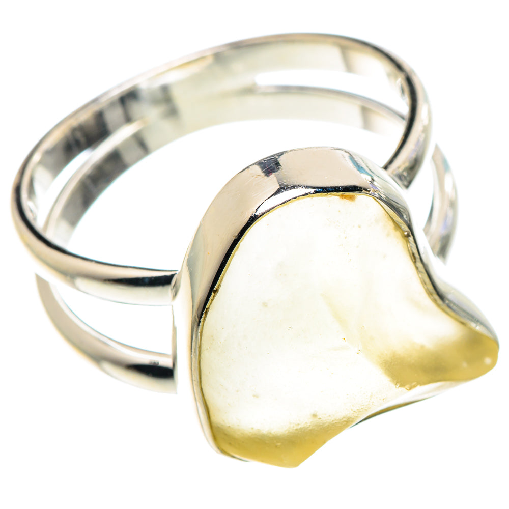 Libyan Desert Glass Rings handcrafted by Ana Silver Co - RING90510 - Photo 2