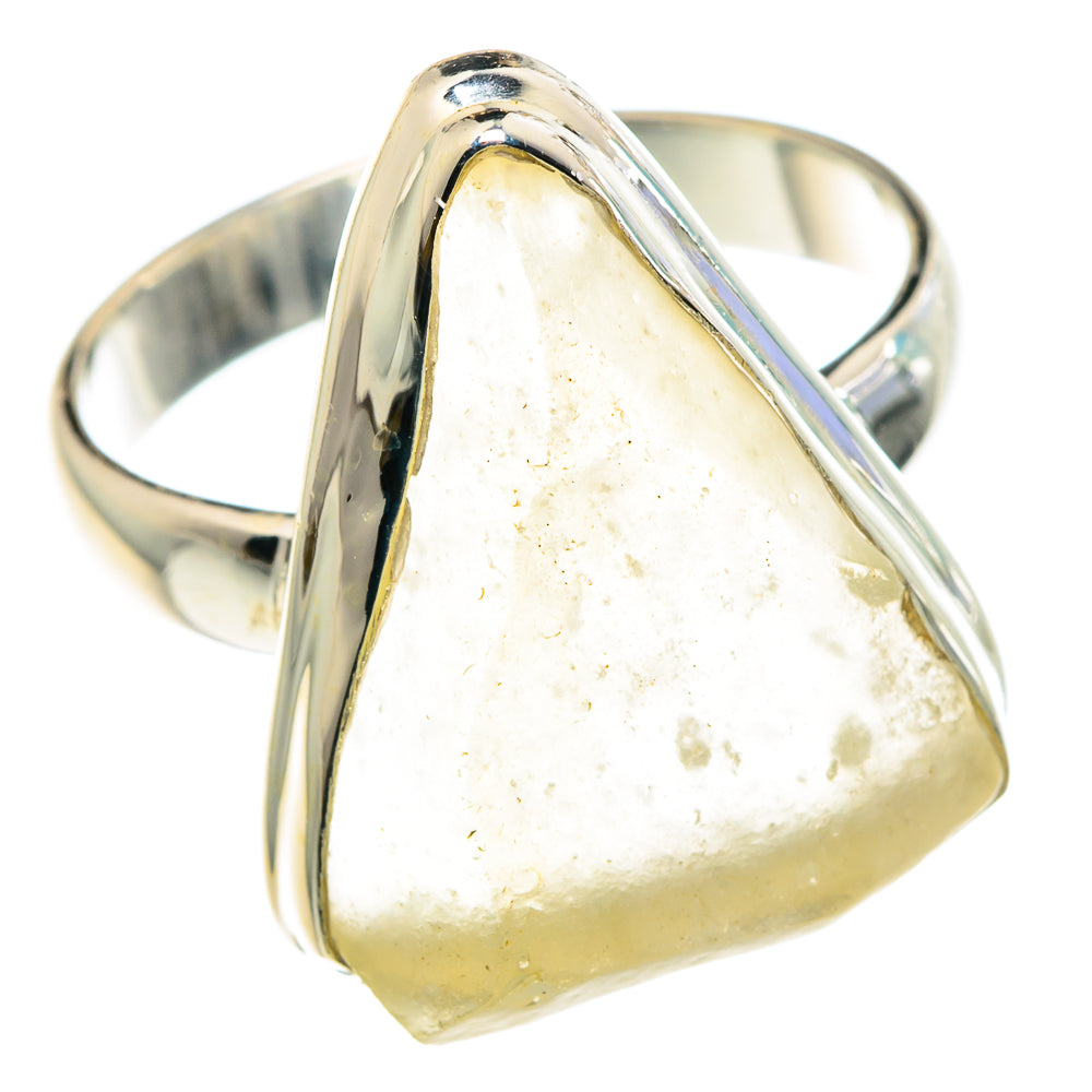 Libyan Desert Glass Rings handcrafted by Ana Silver Co - RING90511