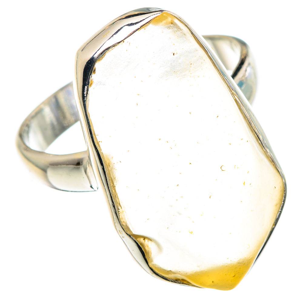 Libyan Desert Glass Rings handcrafted by Ana Silver Co - RING90513 - Photo 2