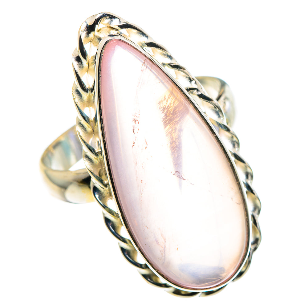 Rose Quartz Rings handcrafted by Ana Silver Co - RING90516