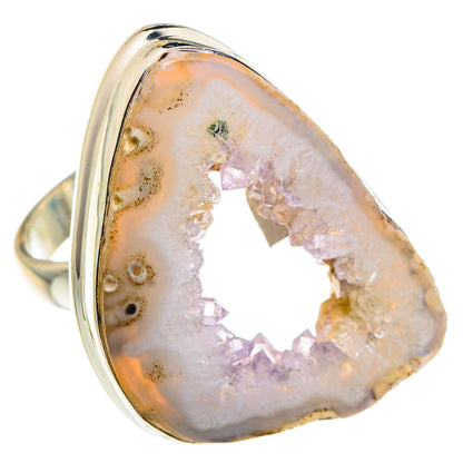 White Geode Slice Rings handcrafted by Ana Silver Co - RING90528