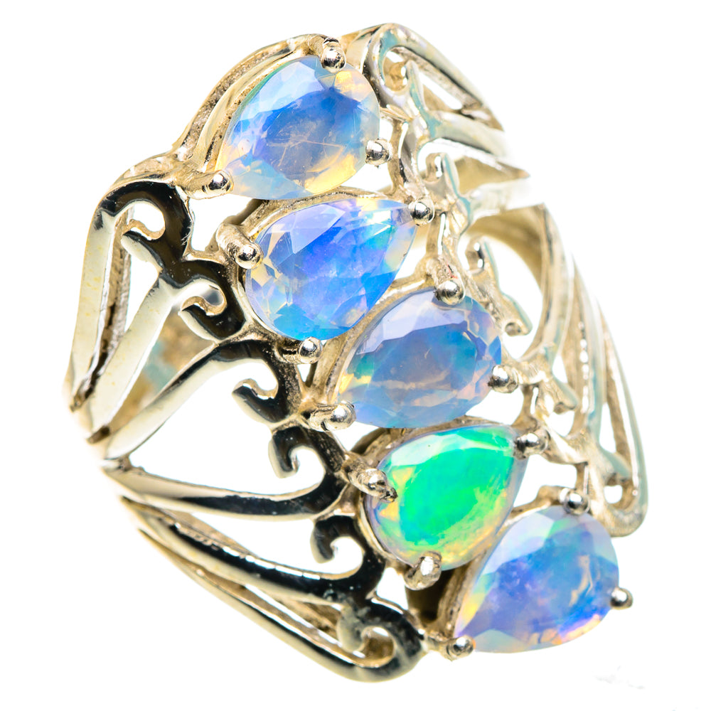 Ethiopian Opal Rings handcrafted by Ana Silver Co - RING90536