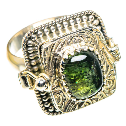 Green Tourmaline Rings handcrafted by Ana Silver Co - RING90550