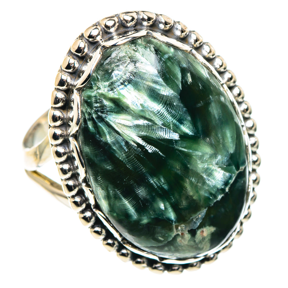 Seraphinite Rings handcrafted by Ana Silver Co - RING90551