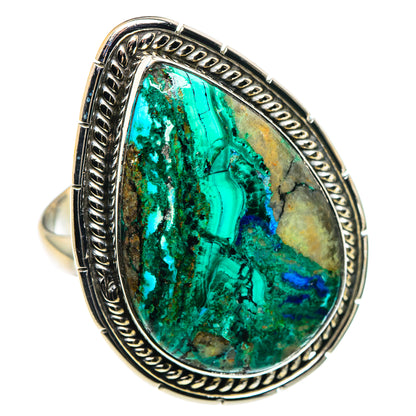 Azurite Malachite Rings handcrafted by Ana Silver Co - RING90554