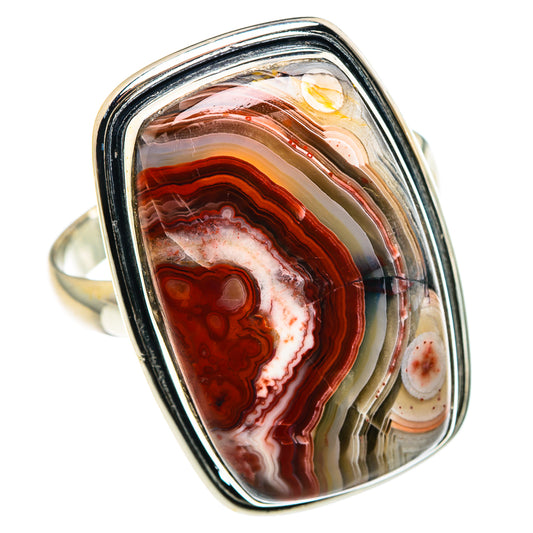 Crazy Lace Agate Rings handcrafted by Ana Silver Co - RING90561