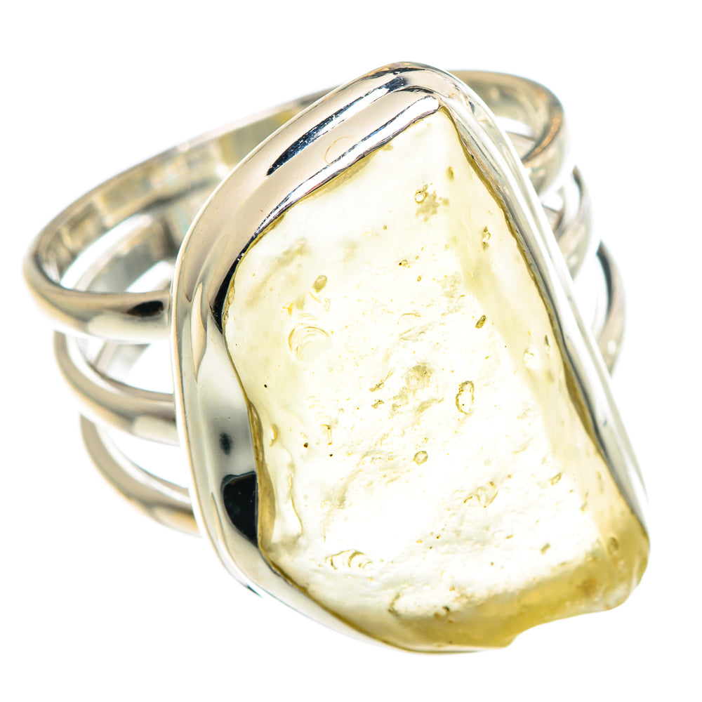 Libyan Desert Glass Rings handcrafted by Ana Silver Co - RING90565