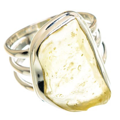 Libyan Desert Glass Rings handcrafted by Ana Silver Co - RING90565