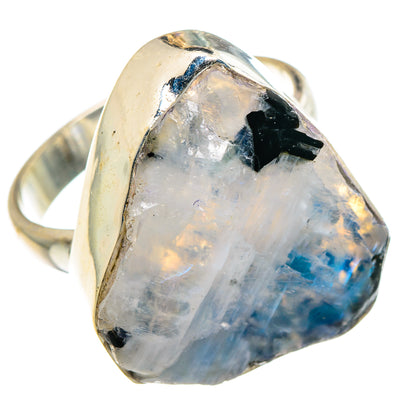 Rainbow Moonstone Rings handcrafted by Ana Silver Co - RING90574
