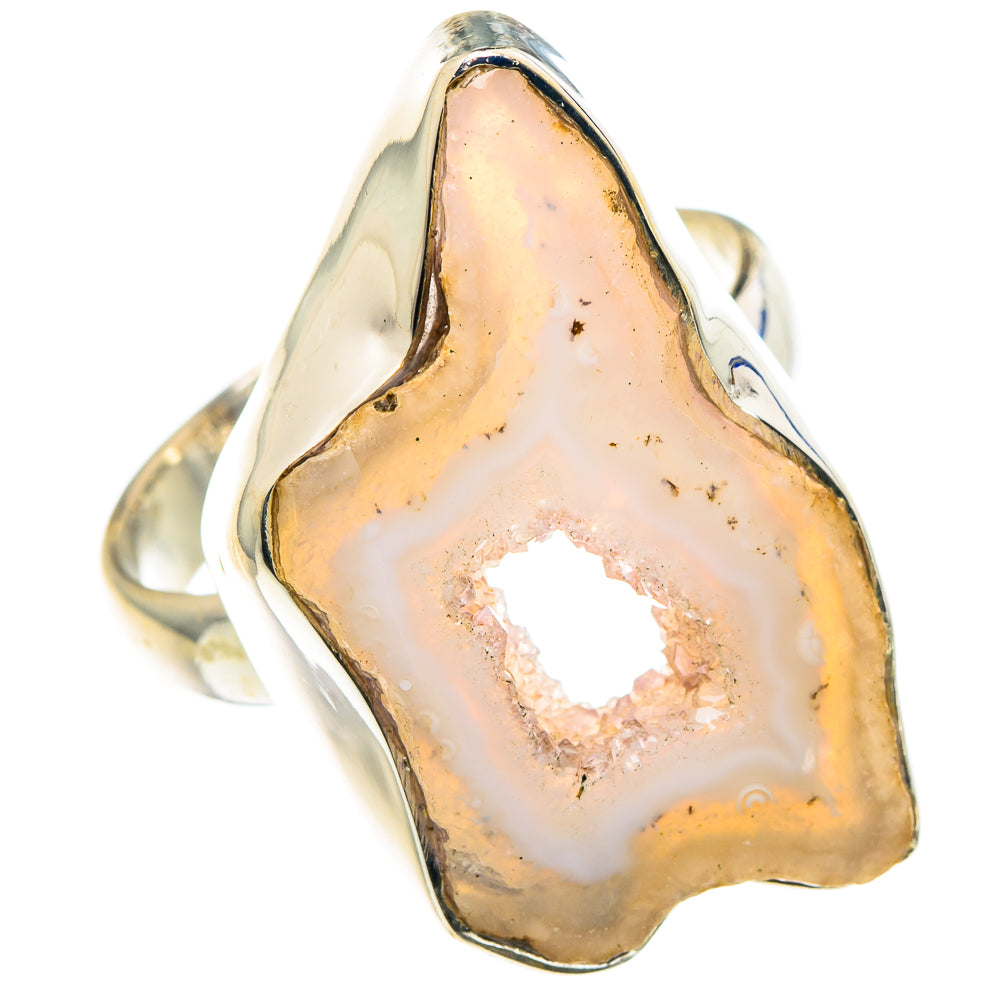 White Geode Slice Rings handcrafted by Ana Silver Co - RING90577 - Photo 2
