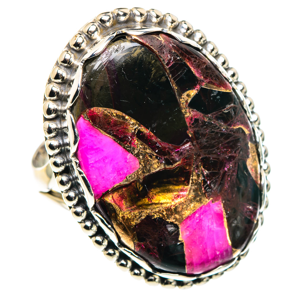 Purple Copper Composite Turquoise Rings handcrafted by Ana Silver Co - RING90583