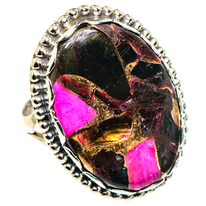 Purple Copper Composite Turquoise Rings handcrafted by Ana Silver Co - RING90583