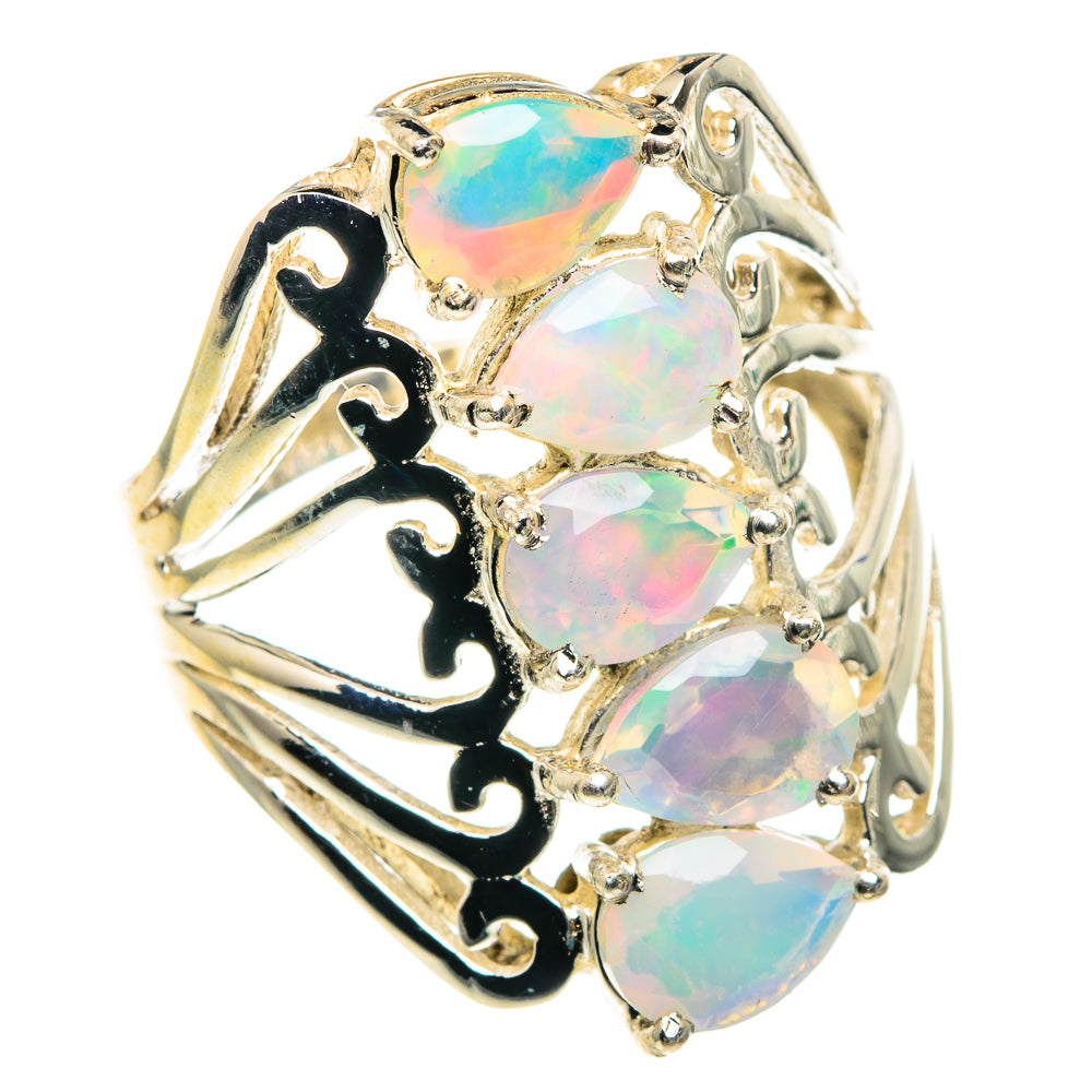 Ethiopian Opal Rings handcrafted by Ana Silver Co - RING90586