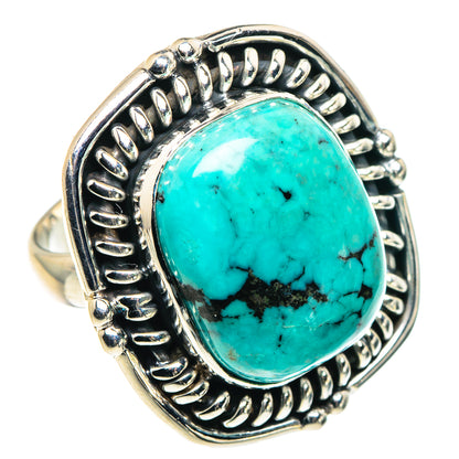 Tibetan Turquosie Rings handcrafted by Ana Silver Co - RING90597