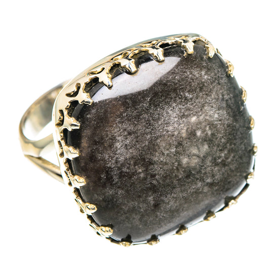 Gold Sheen Obsidian Rings handcrafted by Ana Silver Co - RING90603