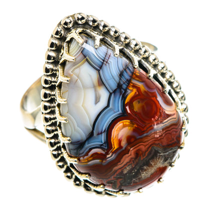 Crazy Lace Agate Rings handcrafted by Ana Silver Co - RING90604