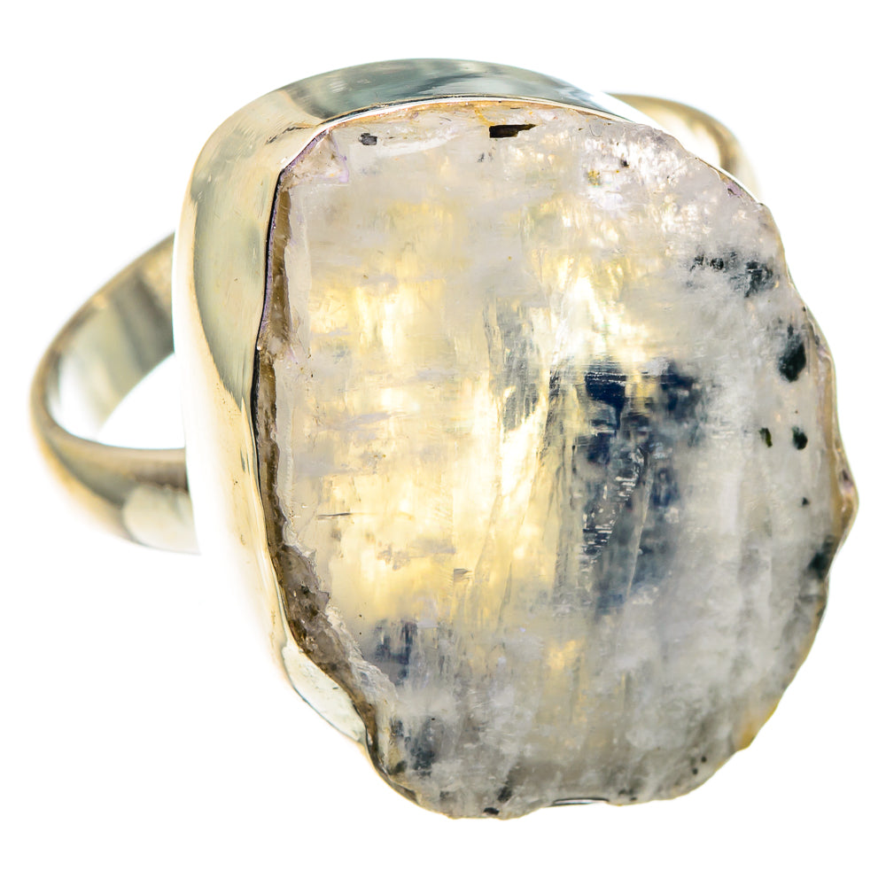 Rainbow Moonstone Rings handcrafted by Ana Silver Co - RING90622