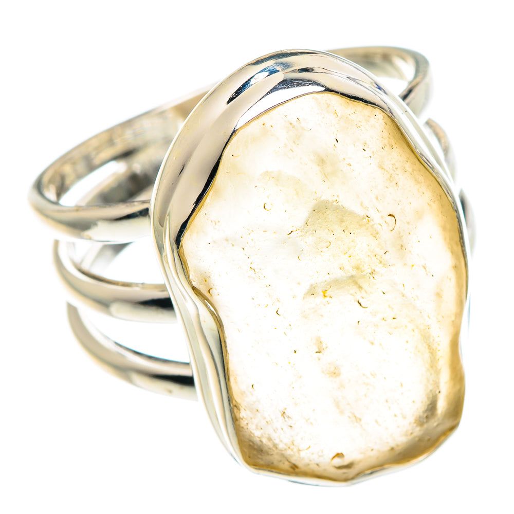 Libyan Desert Glass Rings handcrafted by Ana Silver Co - RING90637