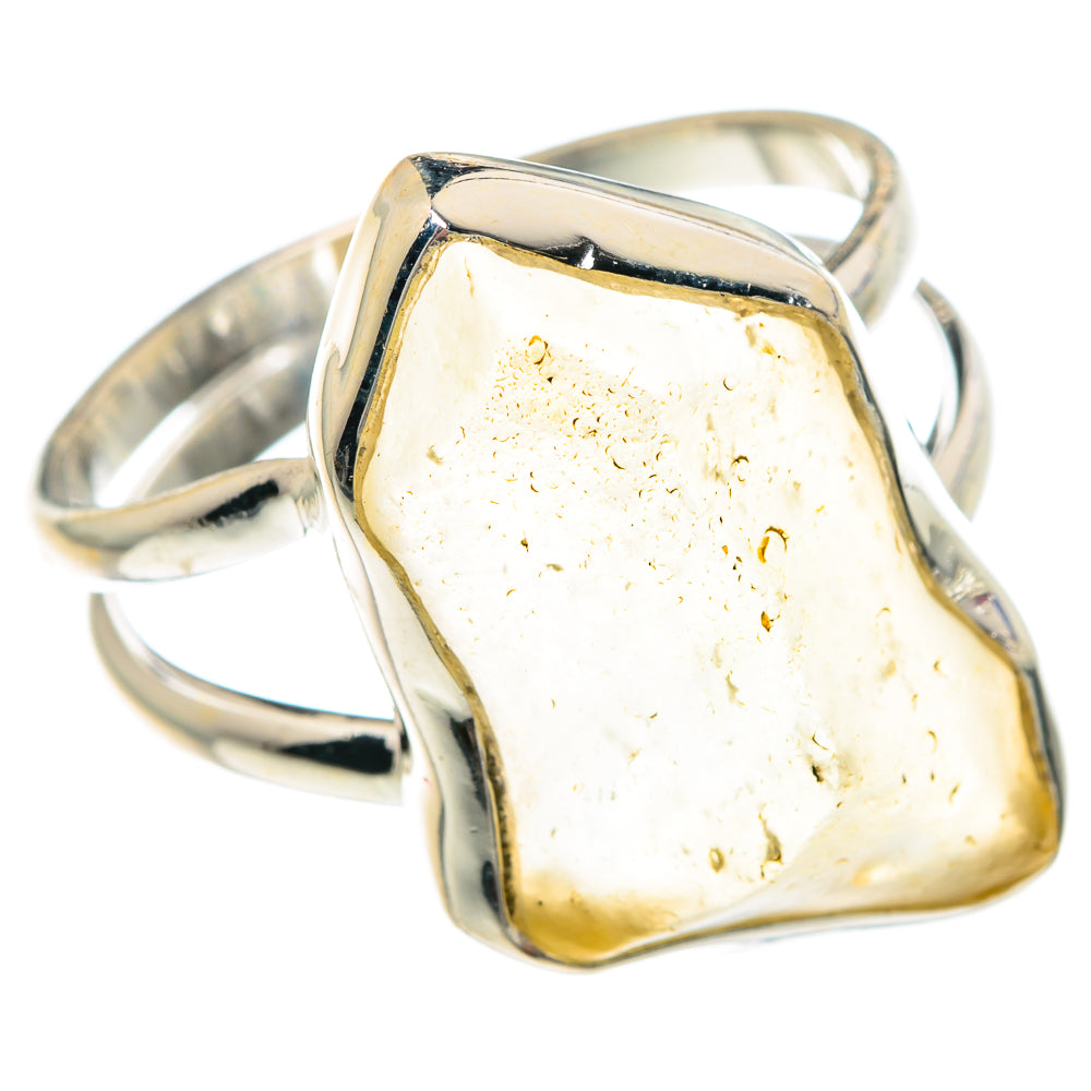Libyan Desert Glass Rings handcrafted by Ana Silver Co - RING90639 - Photo 2