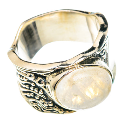 Rainbow Moonstone Rings handcrafted by Ana Silver Co - RING90652