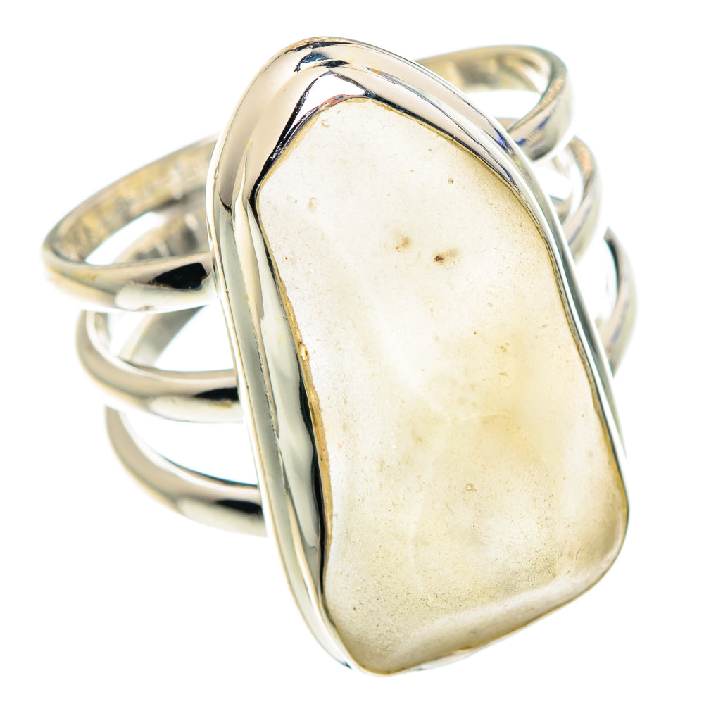 Libyan Desert Glass Rings handcrafted by Ana Silver Co - RING90670